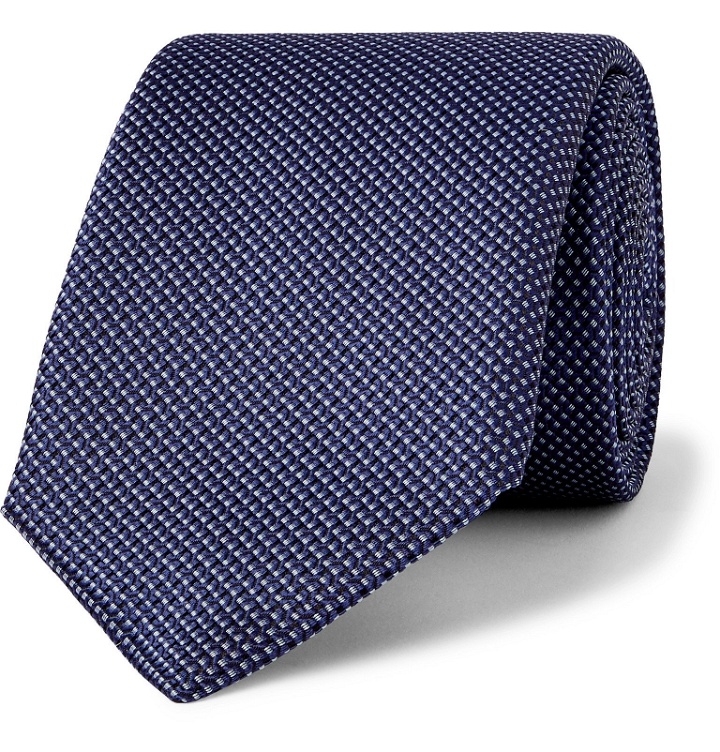 Photo: Hugo Boss - 7.5cm Pin-Dot Silk Tie - Blue