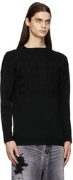 Maison Margiela Black Graphic Jacquard Knit Crewneck