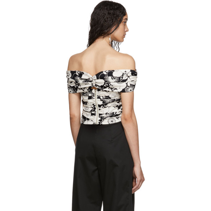 Georgia Alice Black and Off-White Missy Crop Top
