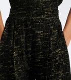 La DoubleJ Pleated bouclé Lurex® barrel-leg pants