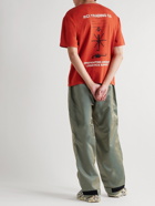 Reese Cooper® - Skycrane Printed Cotton-Jersey T-Shirt - Orange