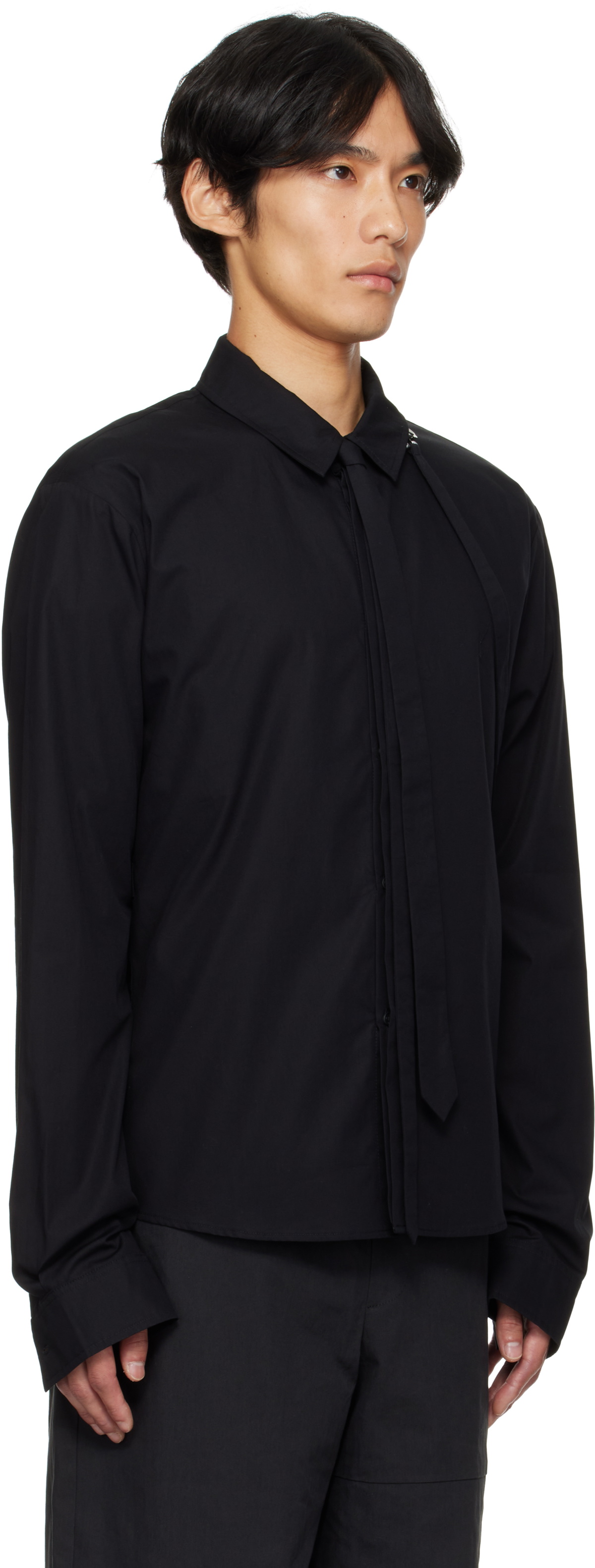 HELIOT EMIL Black Spectra Shirt Heliot Emil