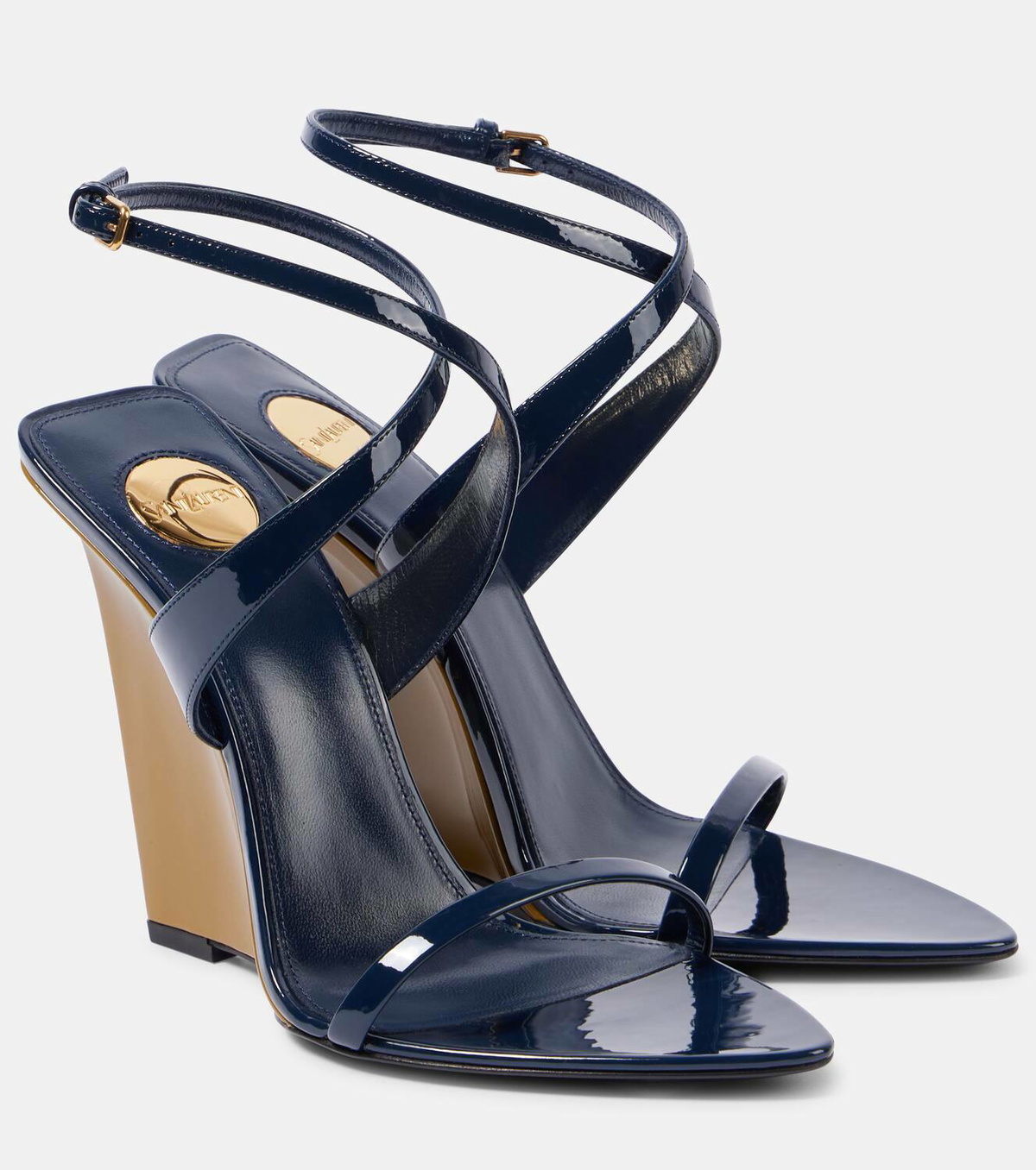 Saint Laurent Salomé 110 patent leather wedge sandals Saint Laurent