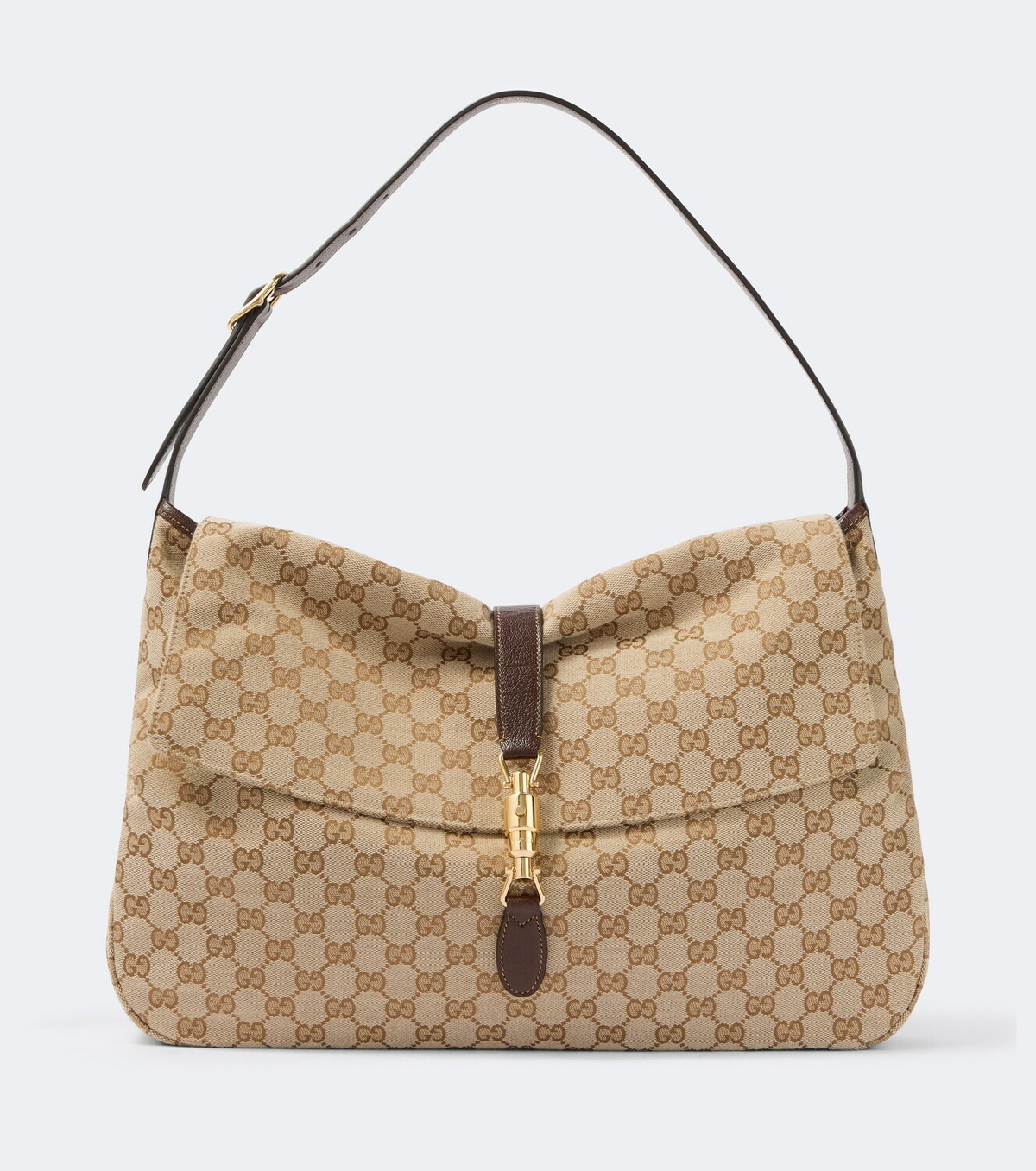 Gucci Jackie Flap Large GG canvas shoulder bag