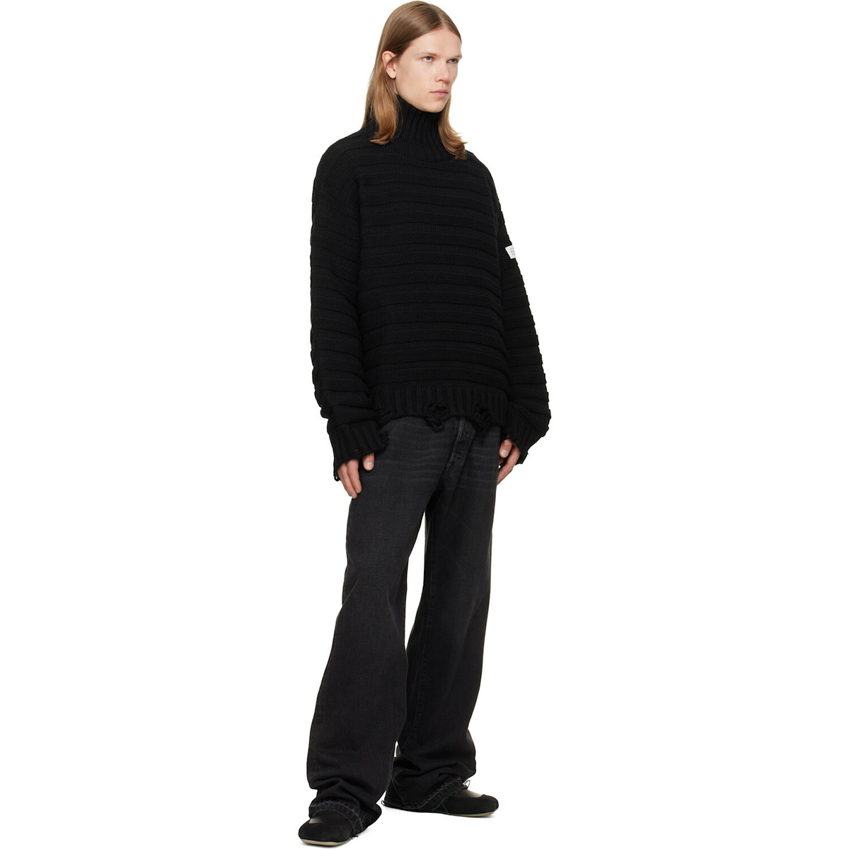 MM6 Maison Margiela Black Wool Turtleneck
