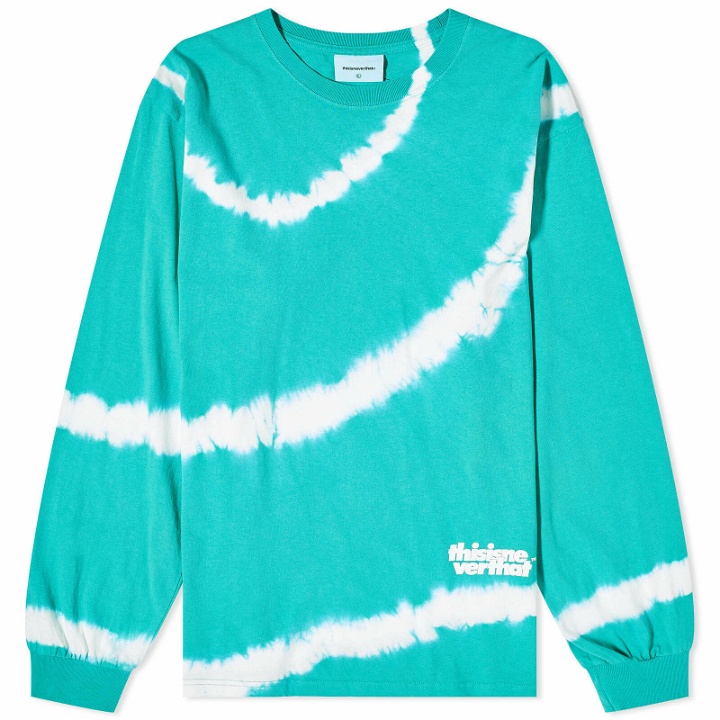 Photo: thisisneverthat Men's Tie Dye Long Sleeve T-Shirt in Teal