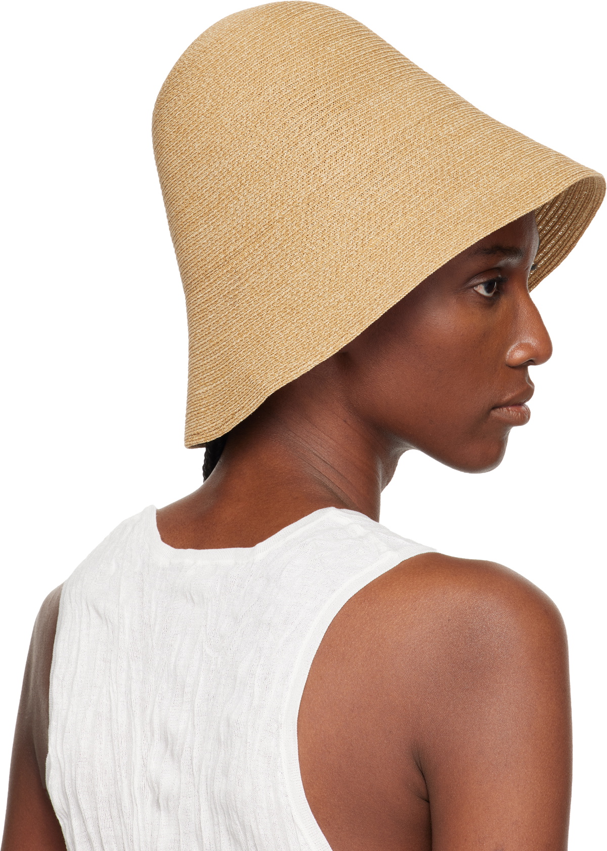 TOTEME Beige Paper Sun Bucket Hat