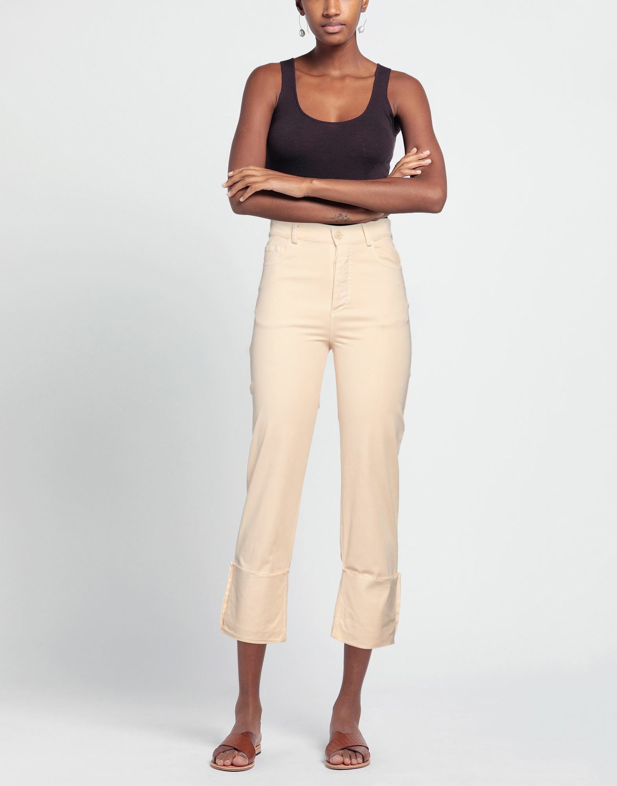 Alessia Santi Womens Pants in Beige