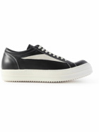 Rick Owens - Suede-Trimmed Leather Sneakers - Black
