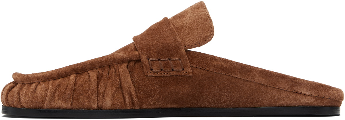 Jil Sander Tan Moc Toe Loafers