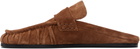 Jil Sander Tan Moc Toe Loafers