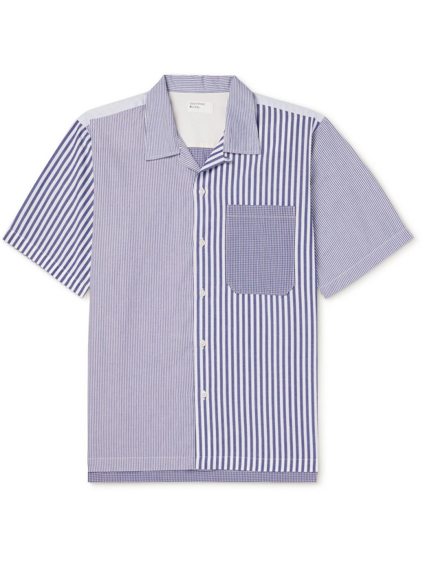Photo: Universal Works - Convertible-Collar Striped Cotton-Poplin Shirt - Blue