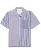 Universal Works - Convertible-Collar Striped Cotton-Poplin Shirt - Blue