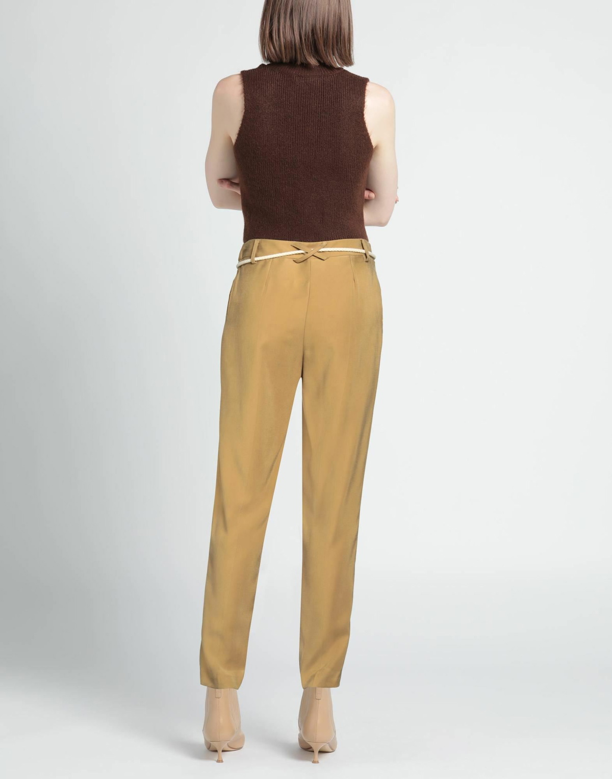 Manila Grace Womens Pants Camel