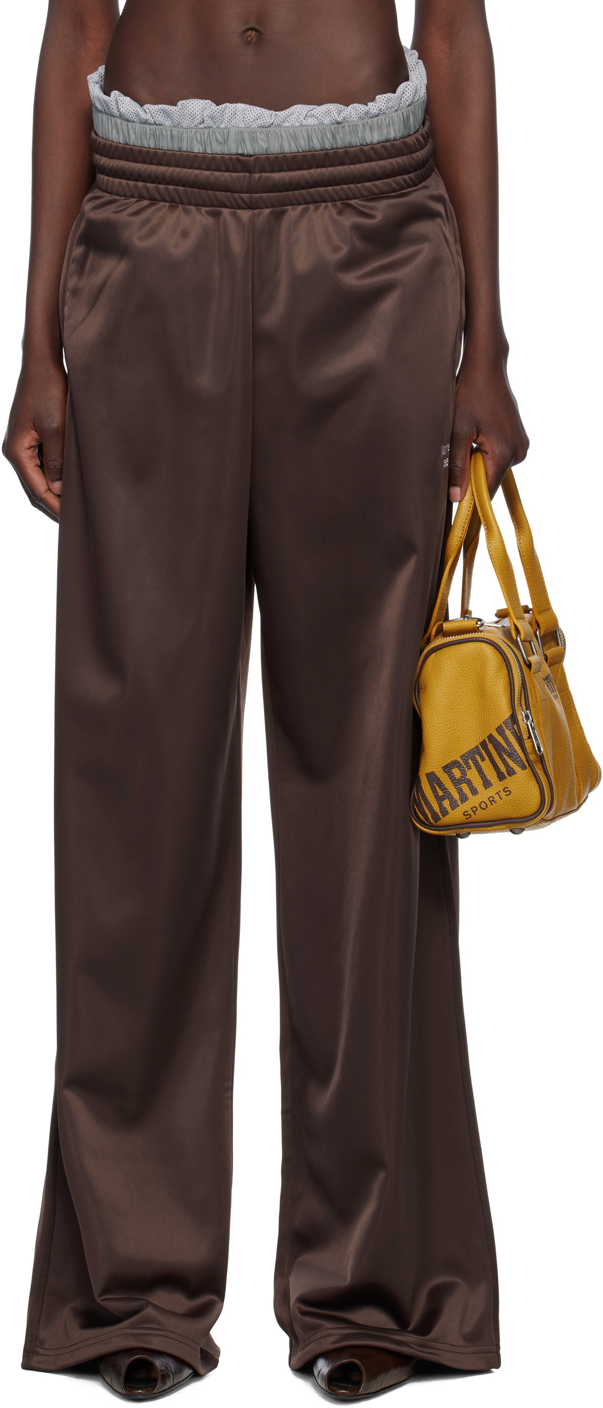 Martine Rose Brown Wide Leg Track Pants Martine Rose