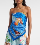 Alémais Printed silk twill scarf