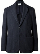 Sunspel - Waffle-Knit Wool-Blend Blazer - Blue