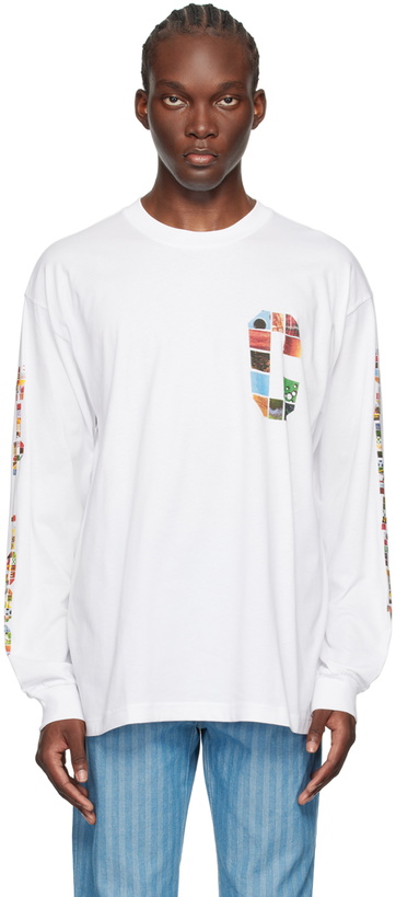 Photo: Carhartt Work In Progress White Machine '89' Long Sleeve T-Shirt