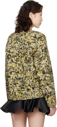 GANNI Black & Yellow Heavy Wool Handknit Sweater