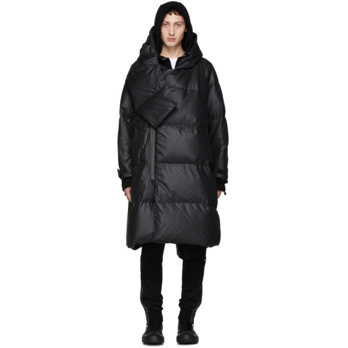 Julius Black Hooded Puffer Down Coat Julius