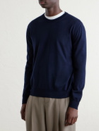 Valentino Garavani - Logo-Embroidered Virgin Wool Sweater - Blue