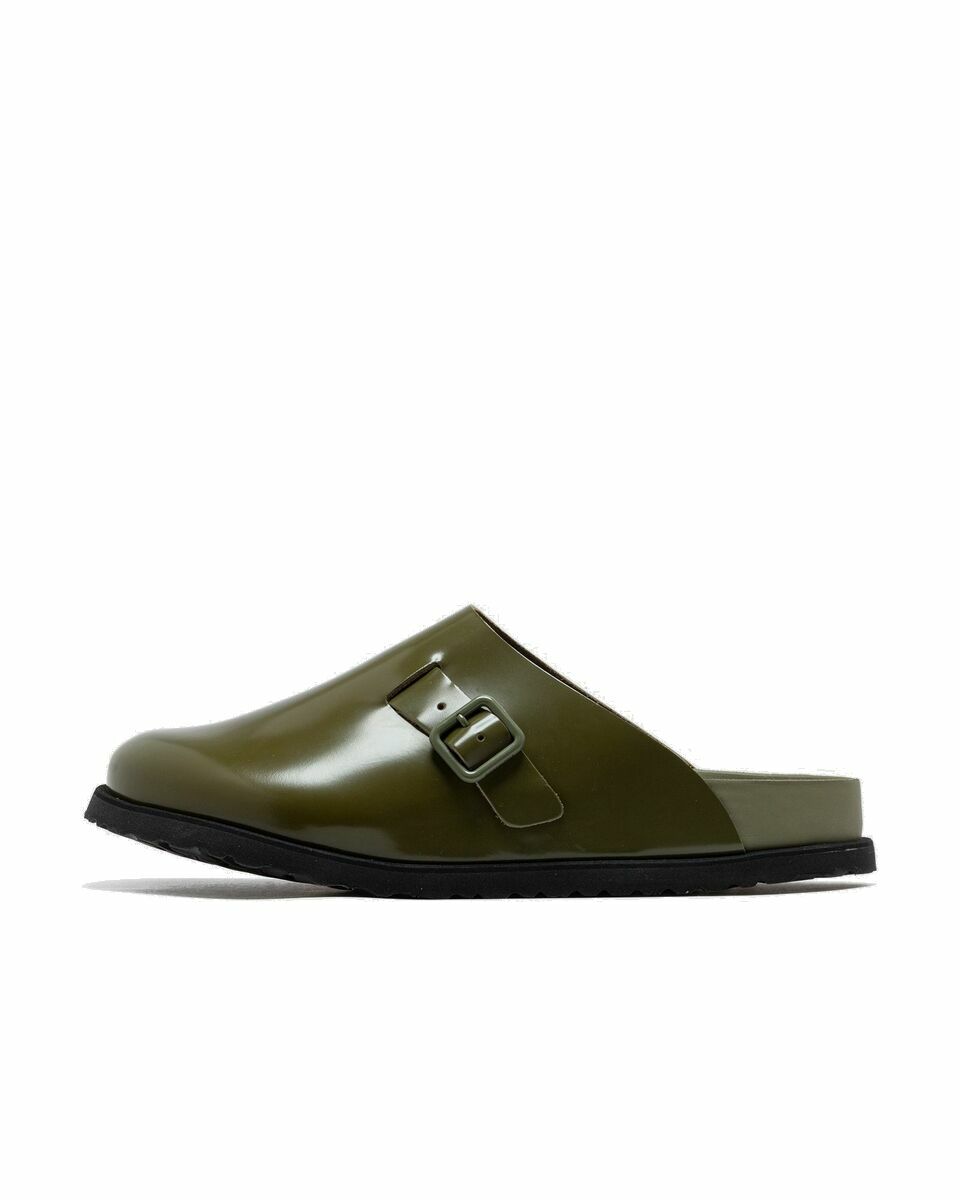 Photo: Birkenstock 1774 33 Dougal Shiny Leather Green - Mens - Sandals & Slides