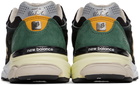 New Balance Black & Green Made in US 990v3 Sneakers