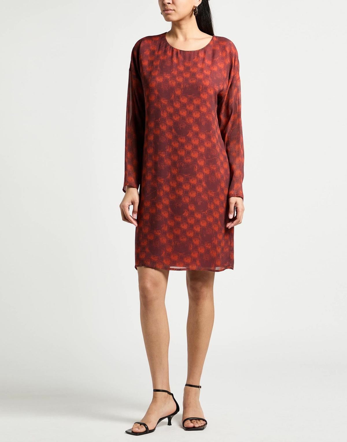 Manila Grace Womens Mini dress Rust