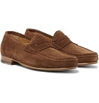 Yuketen - Suede Penny Loafers - Brown
