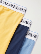 Polo Ralph Lauren - Three-Pack Stretch-Cotton Boxer Briefs - Blue