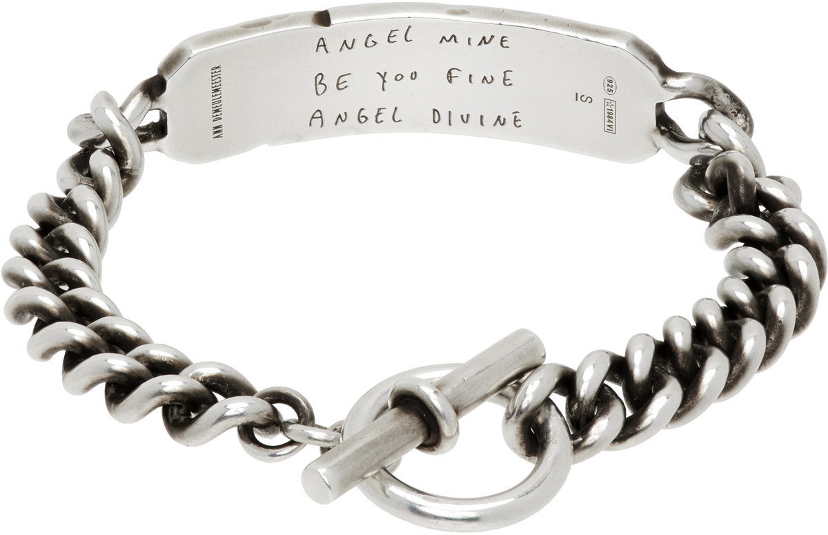 Ann Demeulemeester Kusta Quote Chain Bracelet