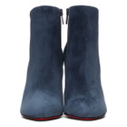 Christian Louboutin Blue Suede Eloise 100 Boots