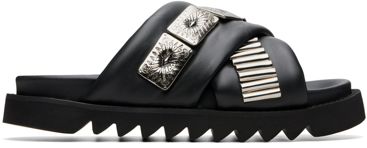Photo: Toga Virilis SSSENSE Exclusive Black Leather Sandals