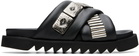 Toga Virilis SSSENSE Exclusive Black Leather Sandals