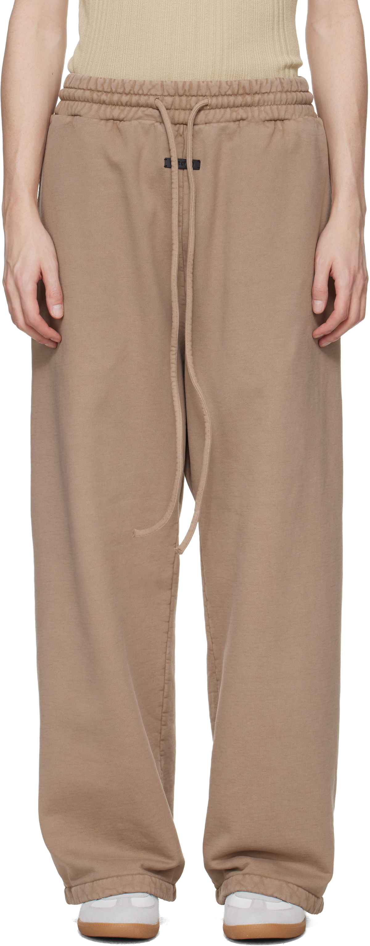 Fear of God Beige Sunfaded Wide Leg Sweatpants