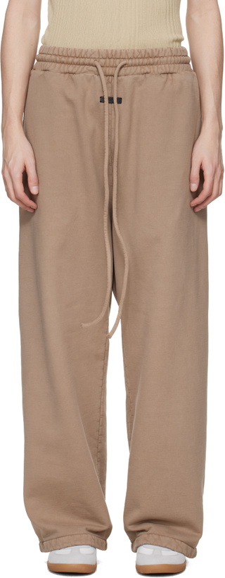 Photo: Fear of God Beige Sunfaded Wide Leg Sweatpants