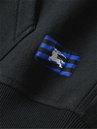 Burberry - Logo-Appliquéd Cotton-Jersey Hoodie - Black