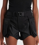 Mugler Belted cotton cargo shorts