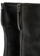 Legres Grained Leather Ankle Boots Black