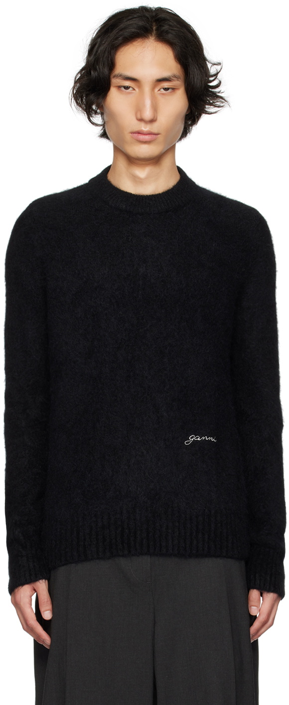 GANNI Black Embroidered Sweater GANNI