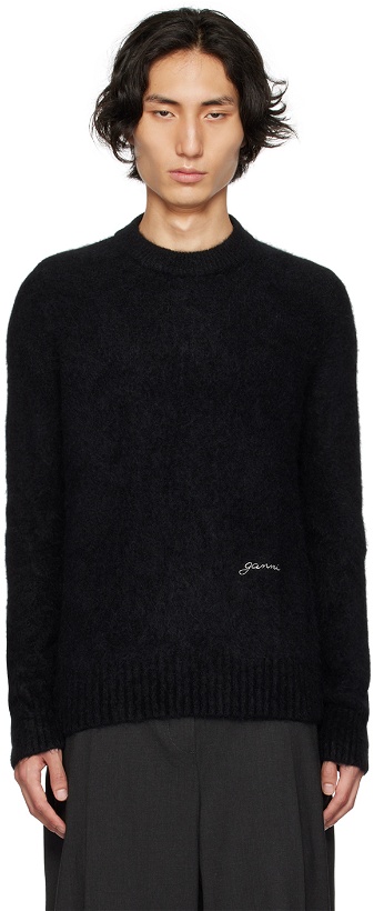 Photo: GANNI Black Embroidered Sweater