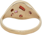 Seb Brown Gold & Red Signet Ring