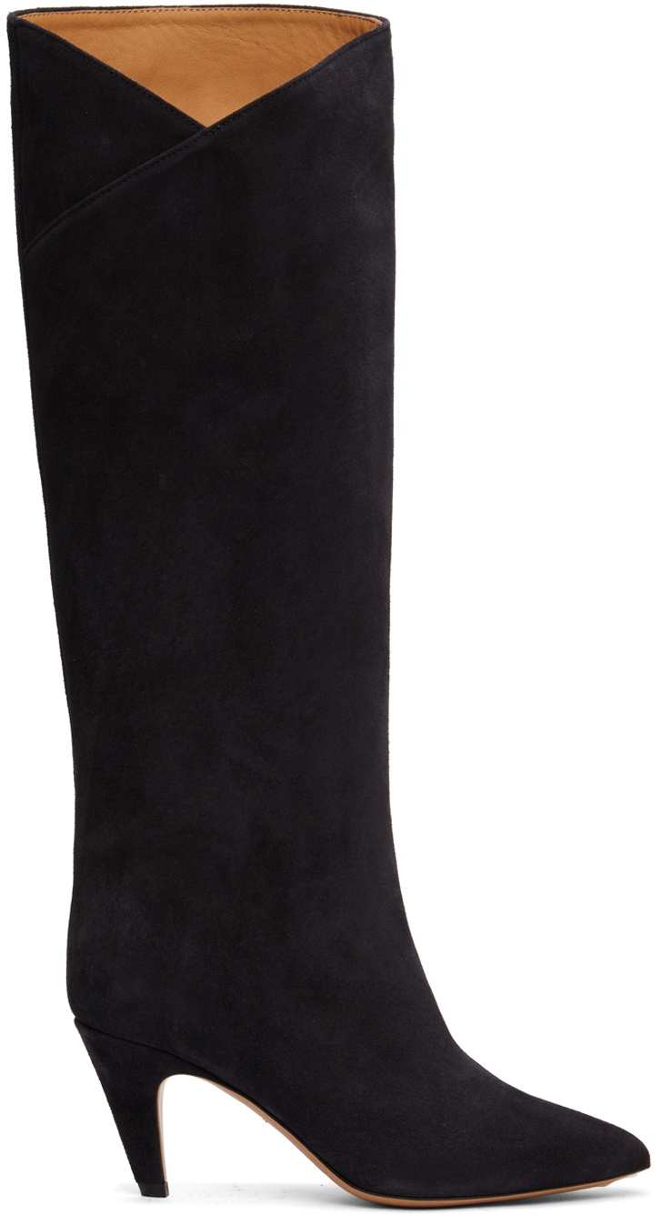 Navy suede clearance tall boots