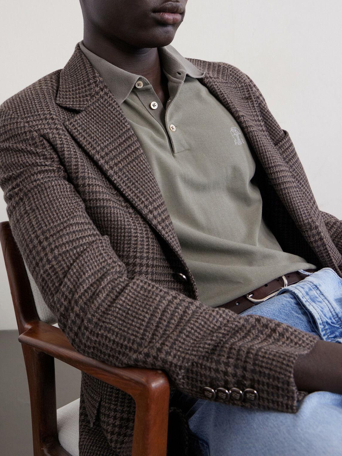 Brunello Cucinelli - Logo-Print Cotton-Piqué Polo Shirt - Green