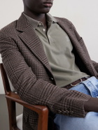 Brunello Cucinelli - Logo-Print Cotton-Piqué Polo Shirt - Green