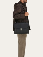 Ferragamo Mens Hug buckle briefcase in Black