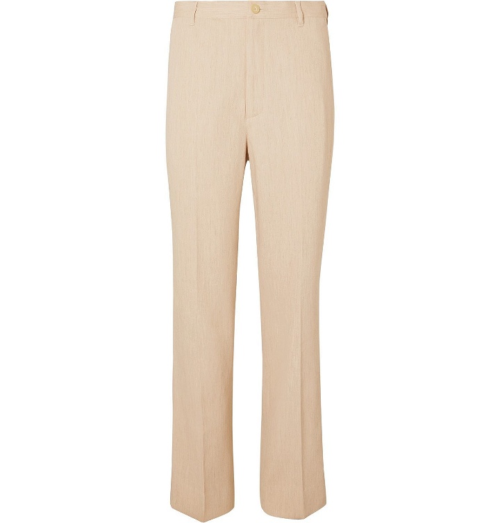 Photo: Auralee - Double-Faced Cotton and Camel Hair-Blend Trousers - Neutrals