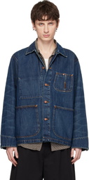Nudie Jeans Blue Howie Denim Chore Jacket