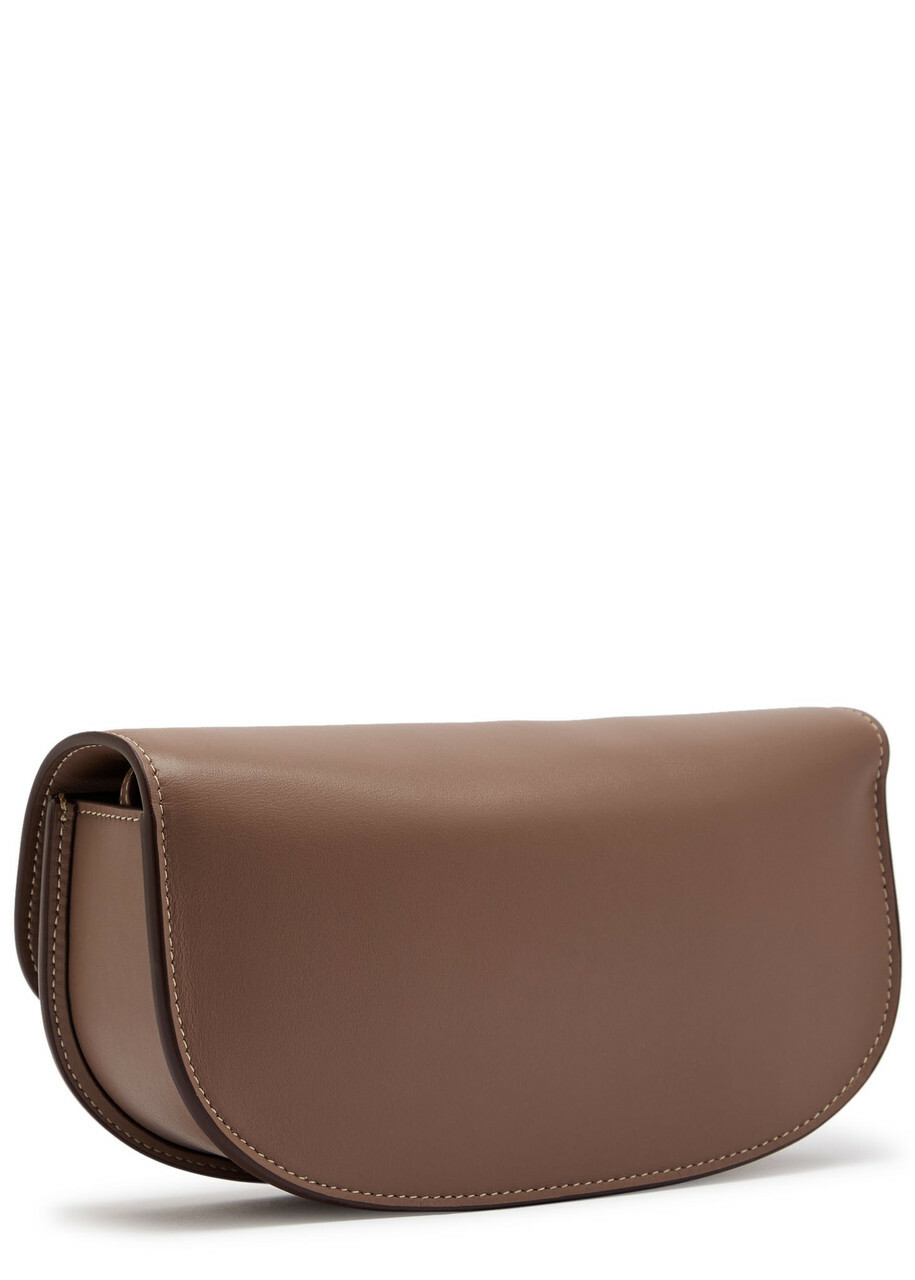 Savette Tondo Leather Shoulder bag - Taupe - One Size