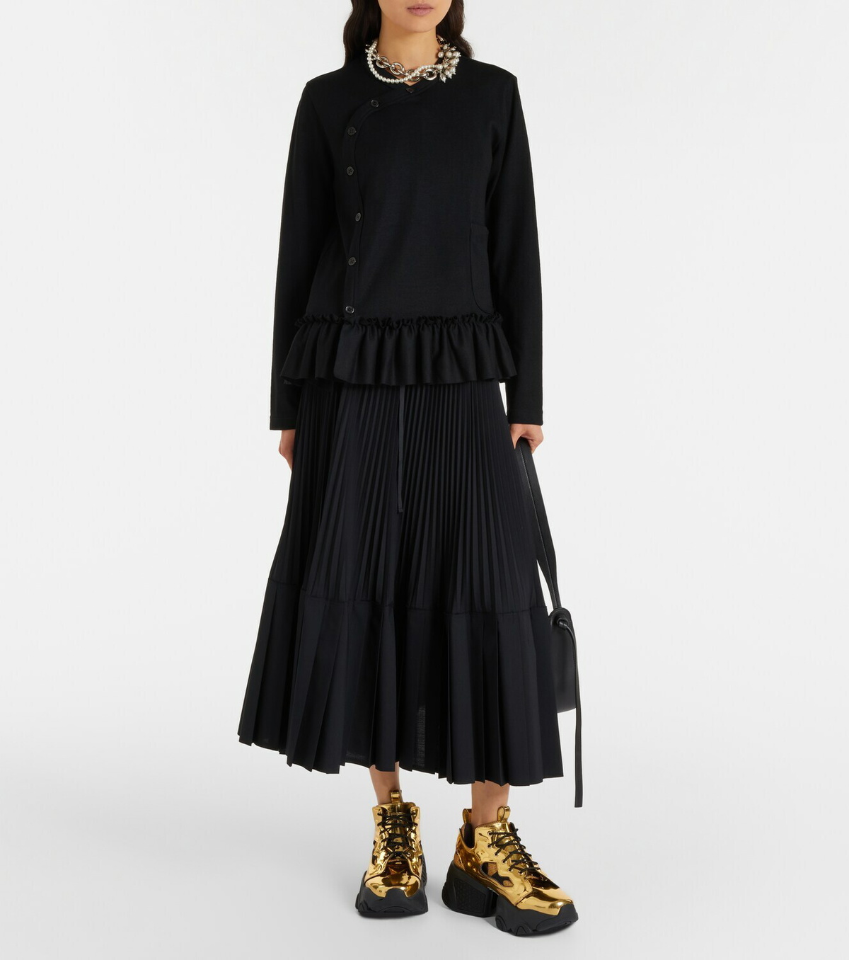 Noir Kei Ninomiya x Reebok metallic-effect platform sneakers